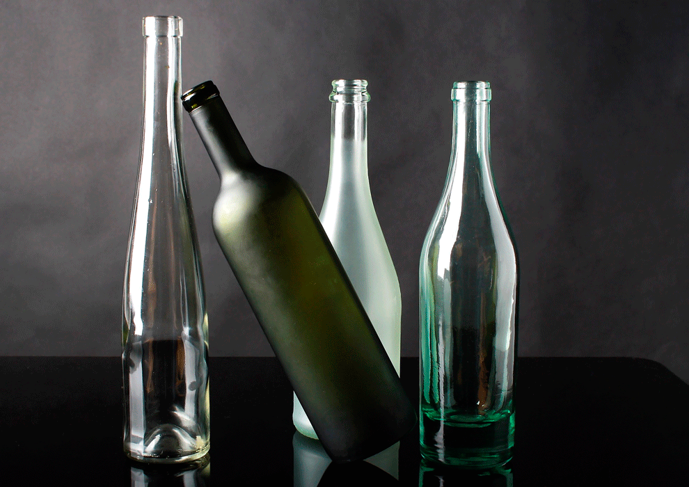 botellas de cristal
